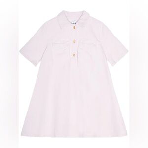 Ganni Ribbed Denim Dress NWT pink